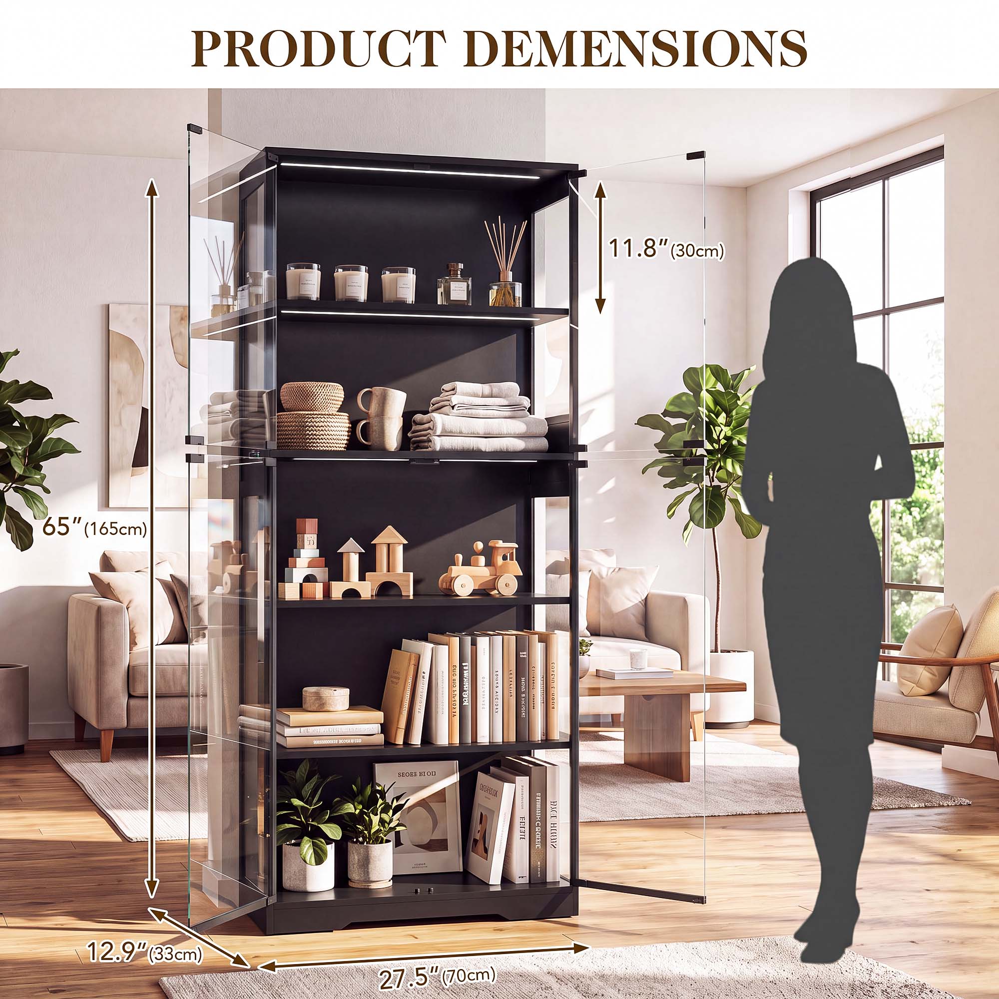 TCGBKAF 5‑Tier Display Cabinet - Collectible Collection recension och pris