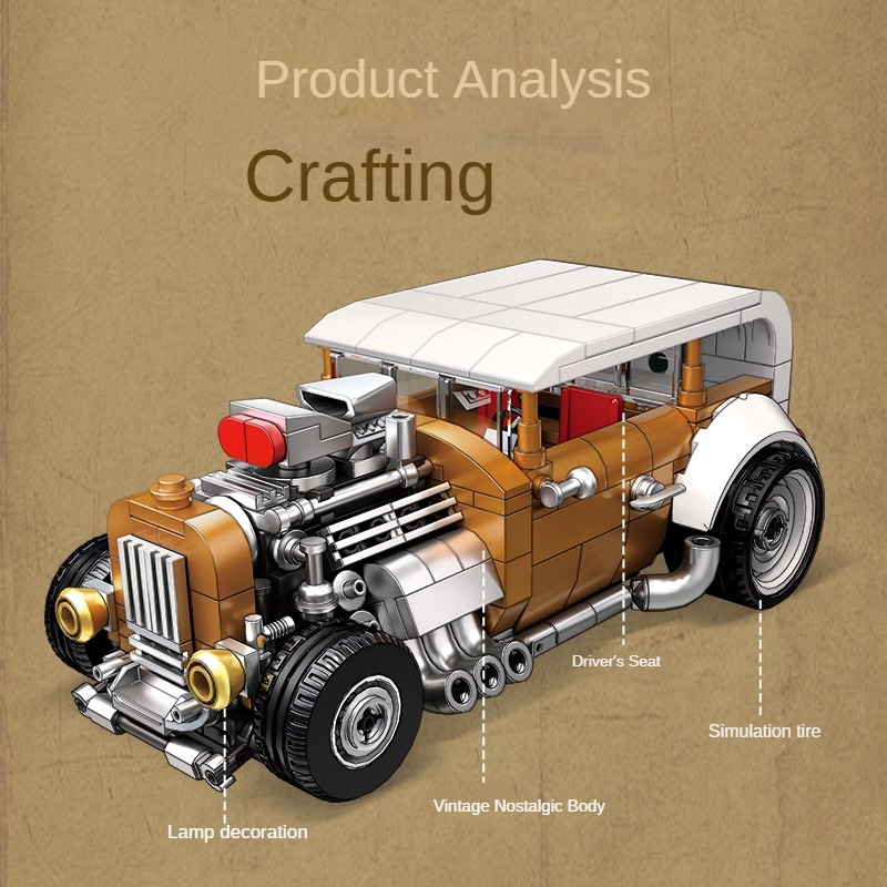 Retro vintage car building blo - Vintage Collectible Ornaments recension och pris