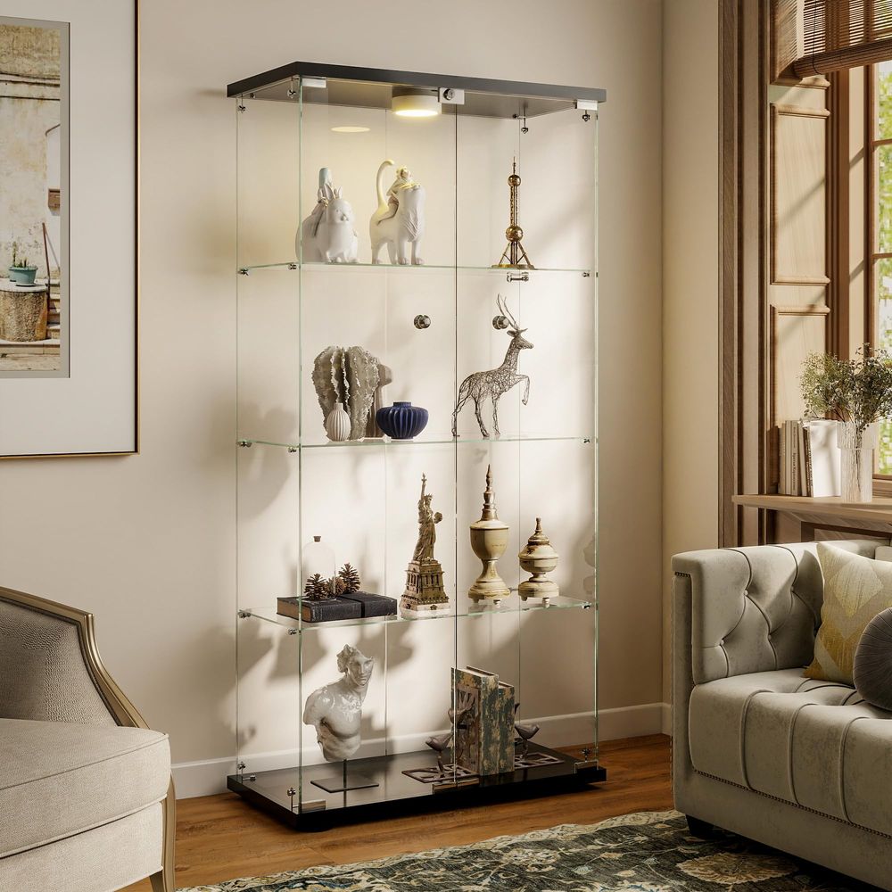 Display Cabinet with LED Light - Collectible Collection recension och pris