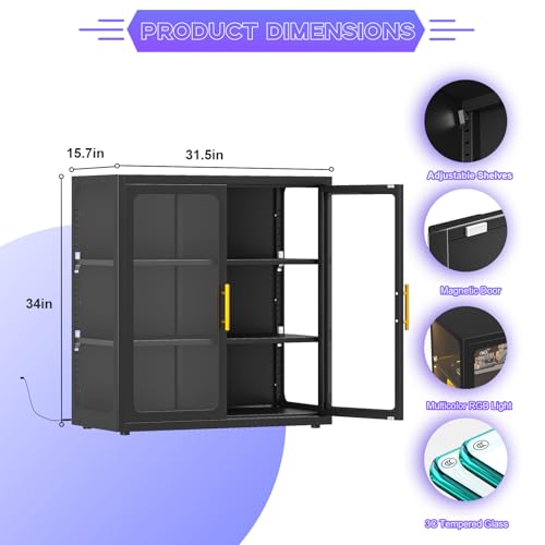Display Cabinet with Glass Doo - Collectible Collection recension och pris