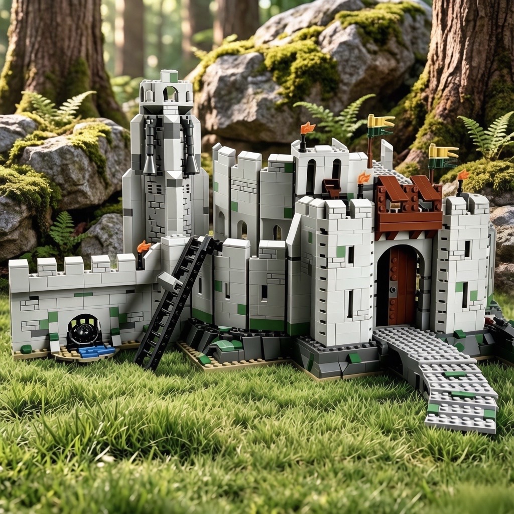 Medieval Castle Fortress DIY A - Vintage Collectible Ornaments recension och pris