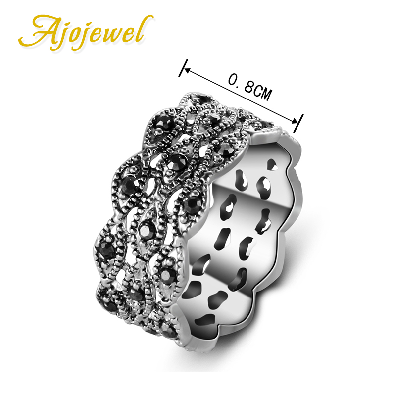 Ajojewel 3 Layer Rhinestone Ri - Vintage And Collectible Items recension och pris
