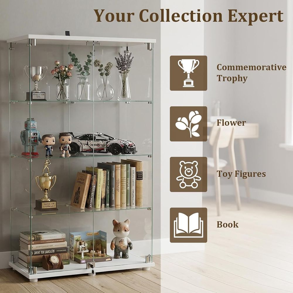 Tempered Glass Display Cabinet - Collectible Collection recension och pris