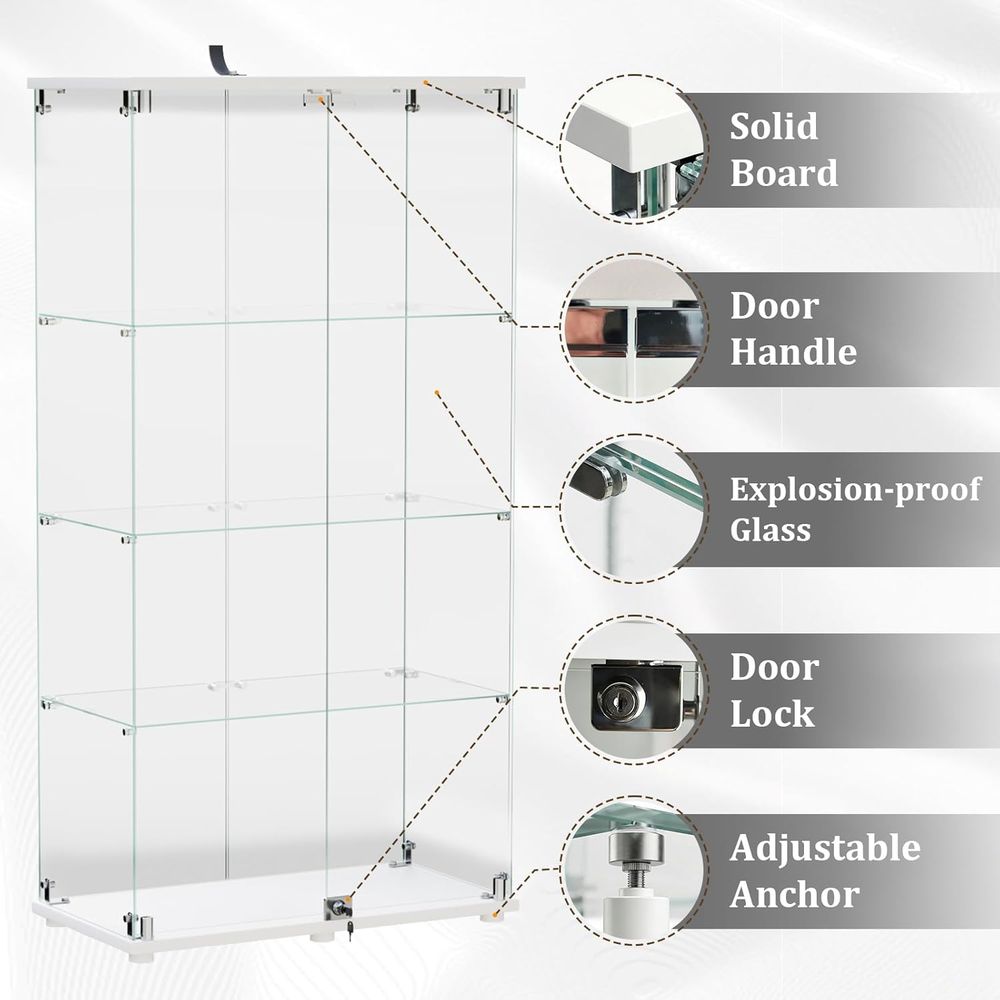 Tempered Glass Display Cabinet - Collectible Collection recension och pris