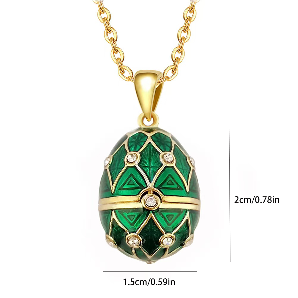 Enamel Faberge Easter Egg Pend - Vintage Collectible Jewelry recension och pris