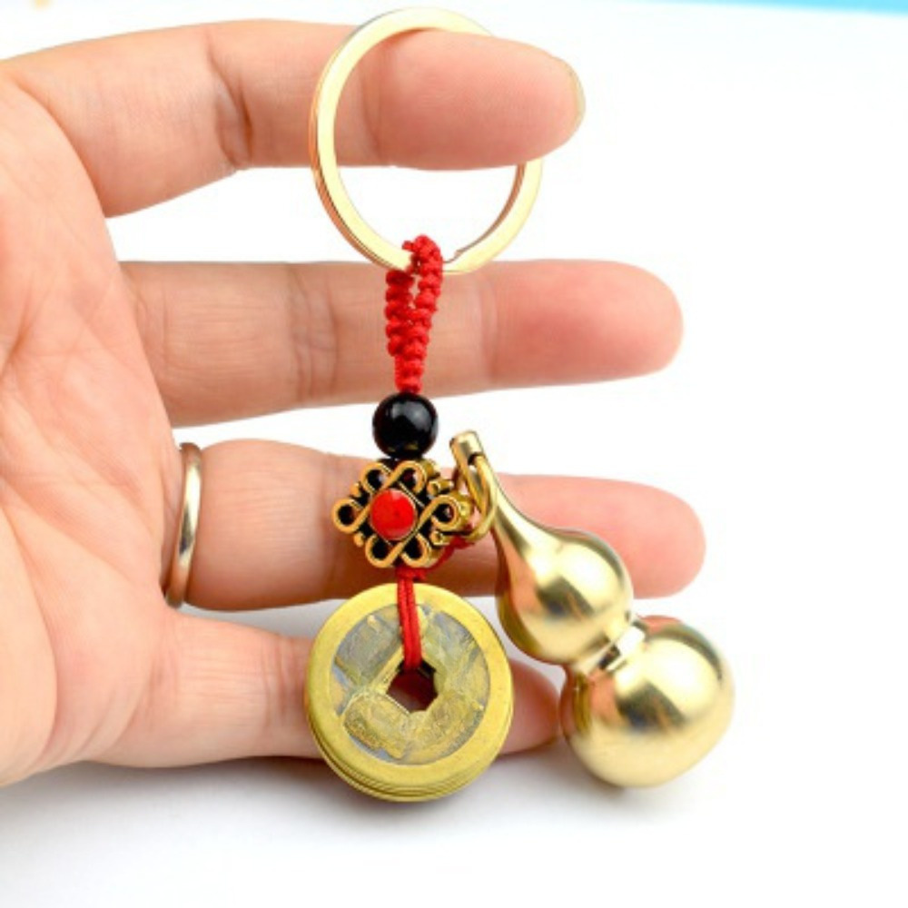 Vintage Brass Money Bag Keycha - Vintage Collectible Coins recension och pris