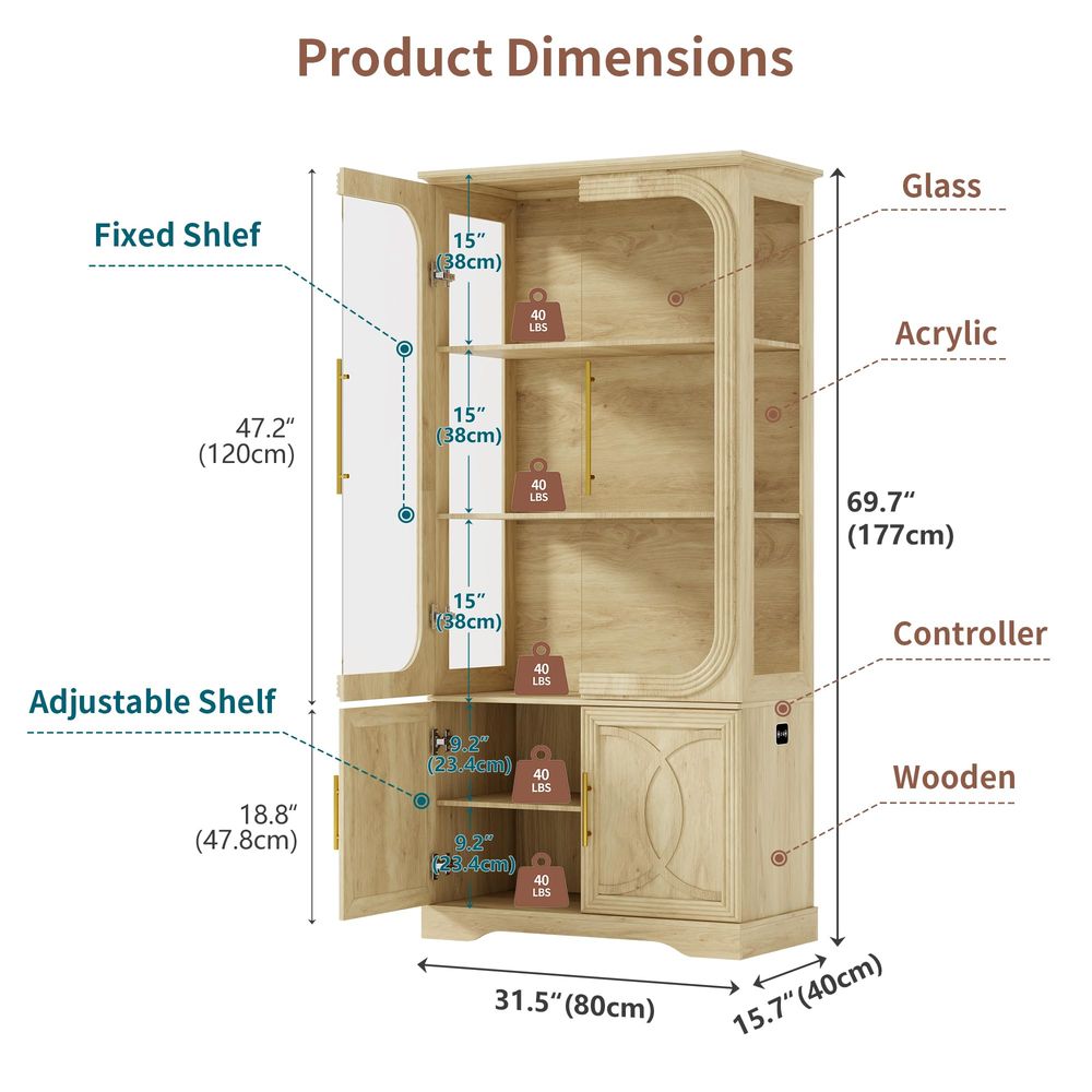 Display Cabinet with Glass Doo - Collectible Collection recension och pris