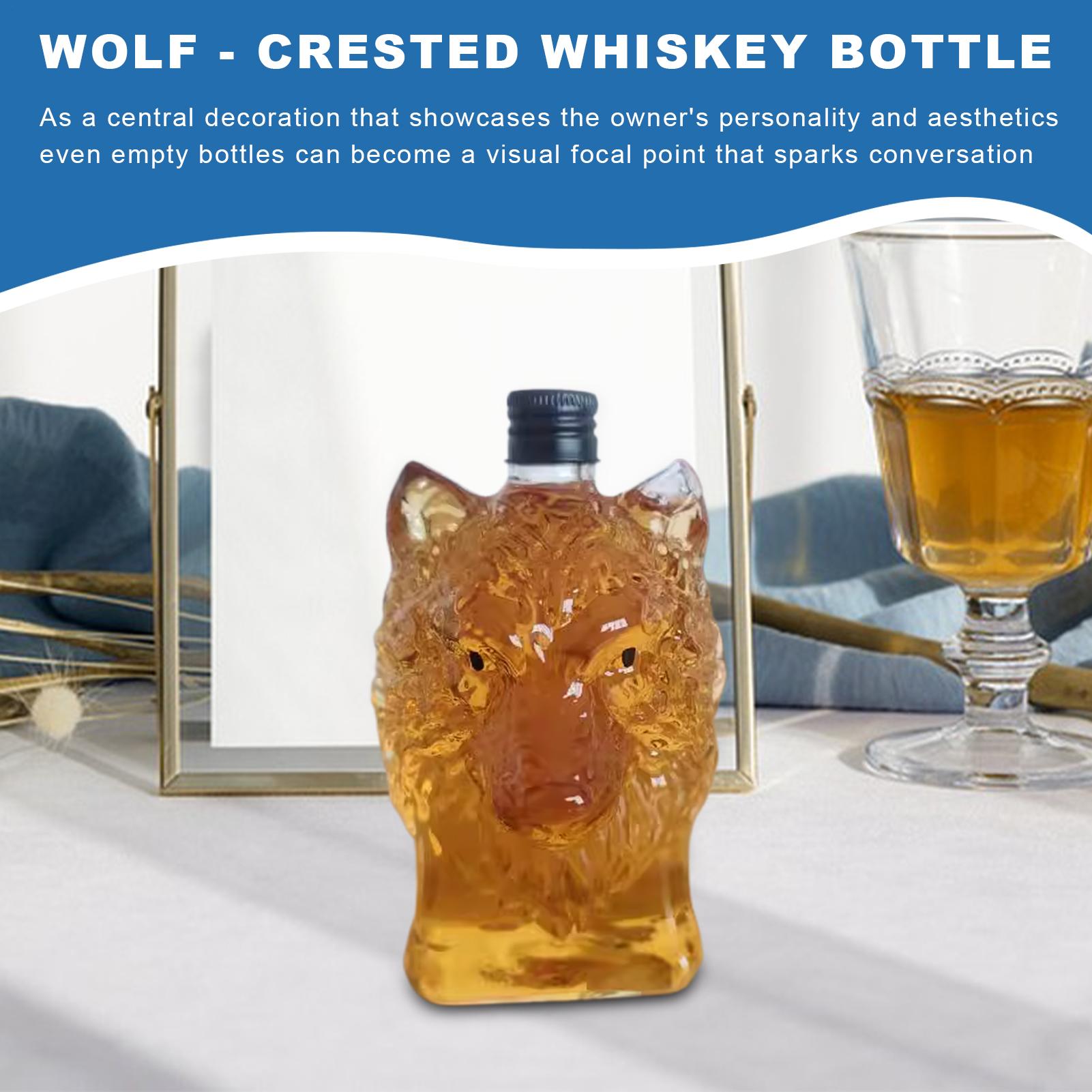 Whiskey Bottle Wolf Shape Wine - Collectible Vintage Wine recension och pris
