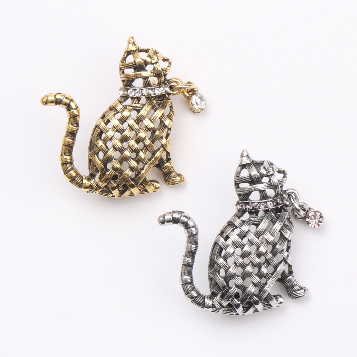Ornate Woven Cat Brooch Collec - Collectible Vintage Brooches recension och pris