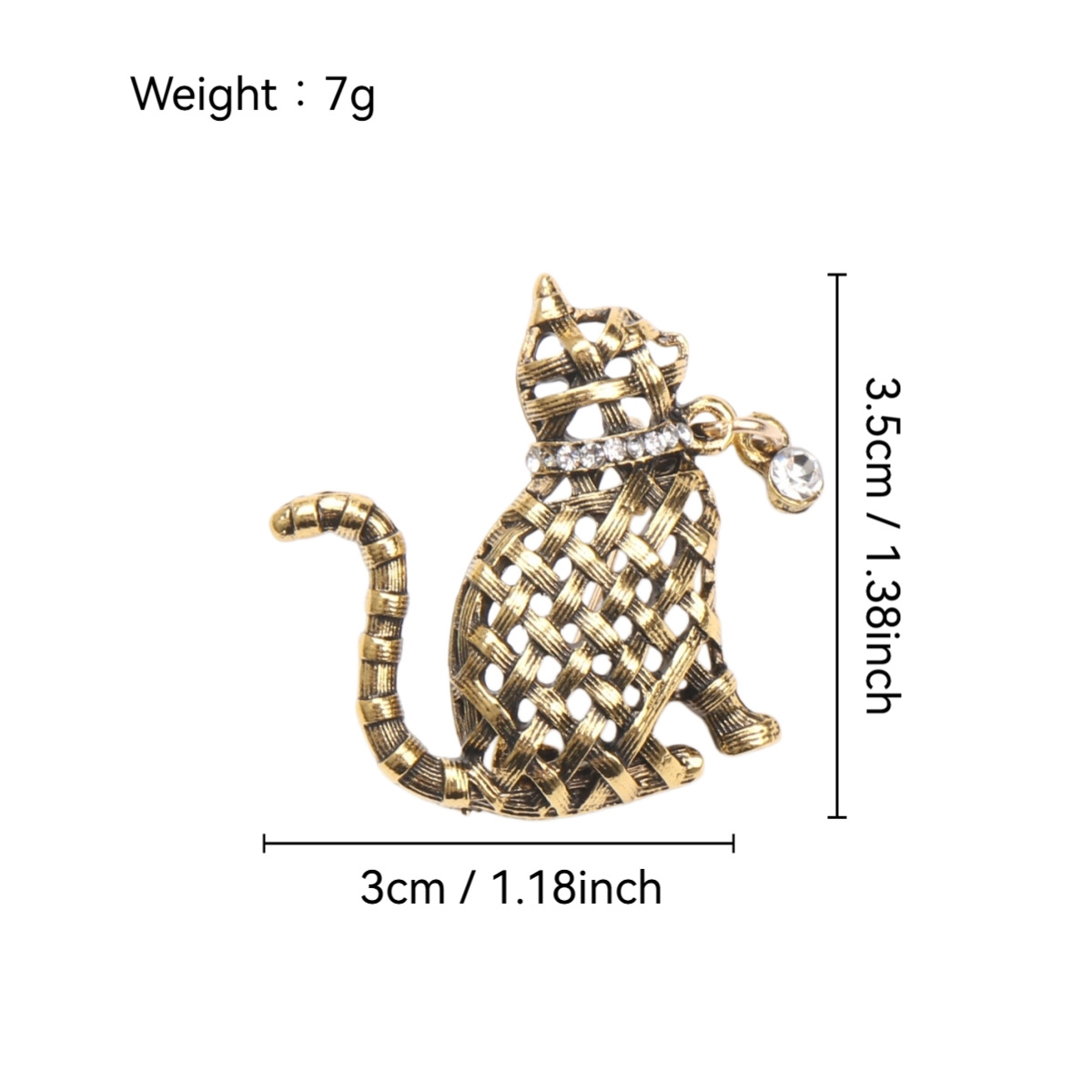Ornate Woven Cat Brooch Collec - Collectible Vintage Brooches recension och pris