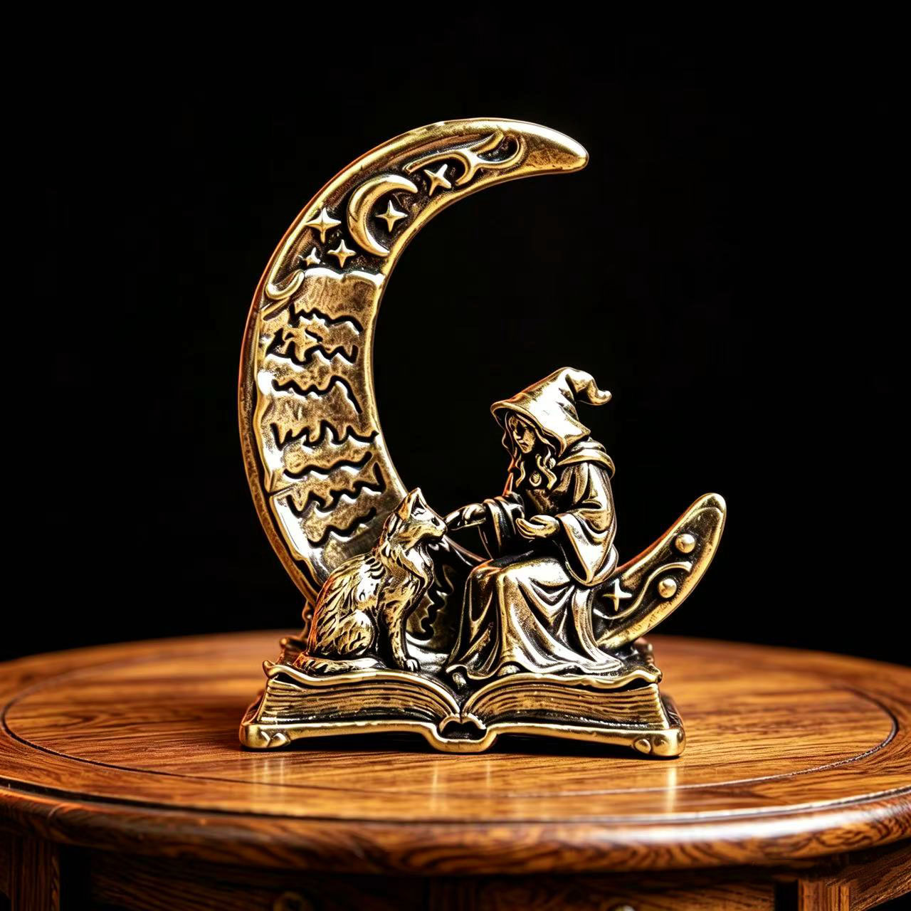 Brass Moon Witch Decoration St - Vintage Collectible Ornaments recension och pris