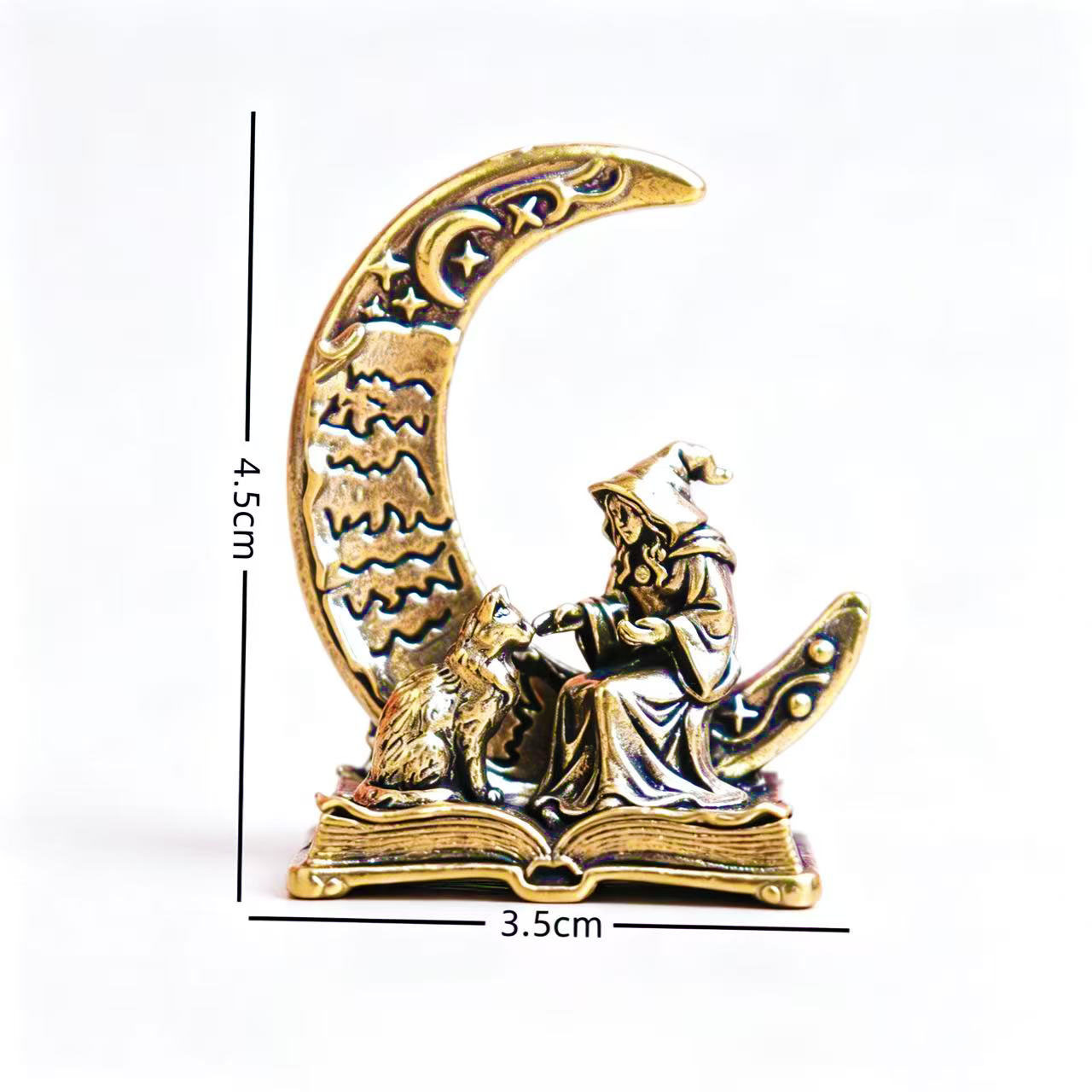 Brass Moon Witch Decoration St - Vintage Collectible Ornaments recension och pris