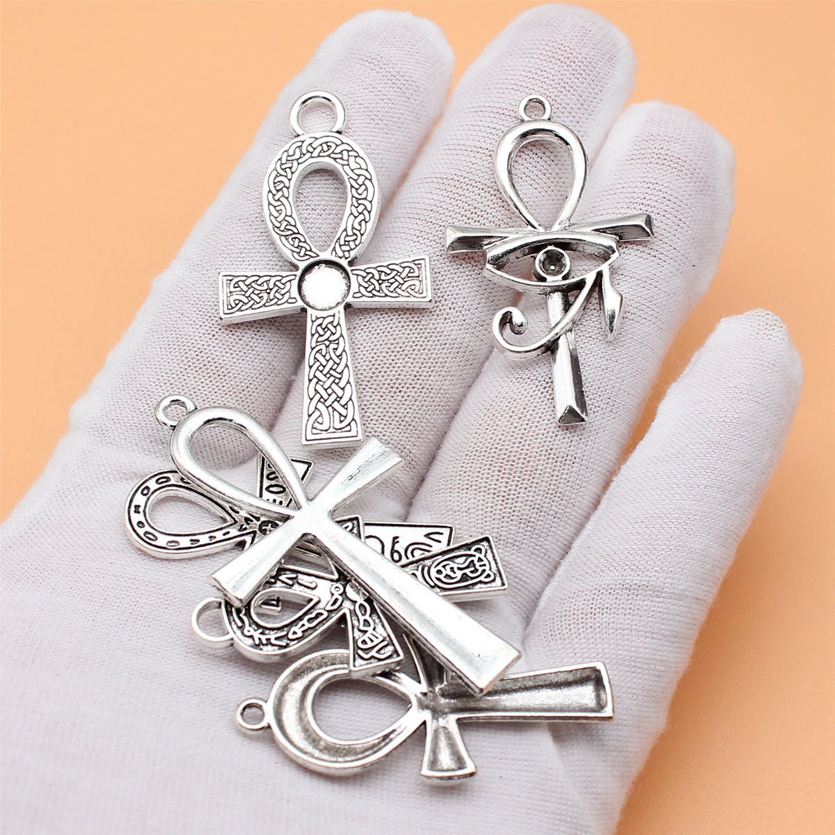6pcs Antique Silver Color Key  - Vintage Collectible Jewelry recension och pris