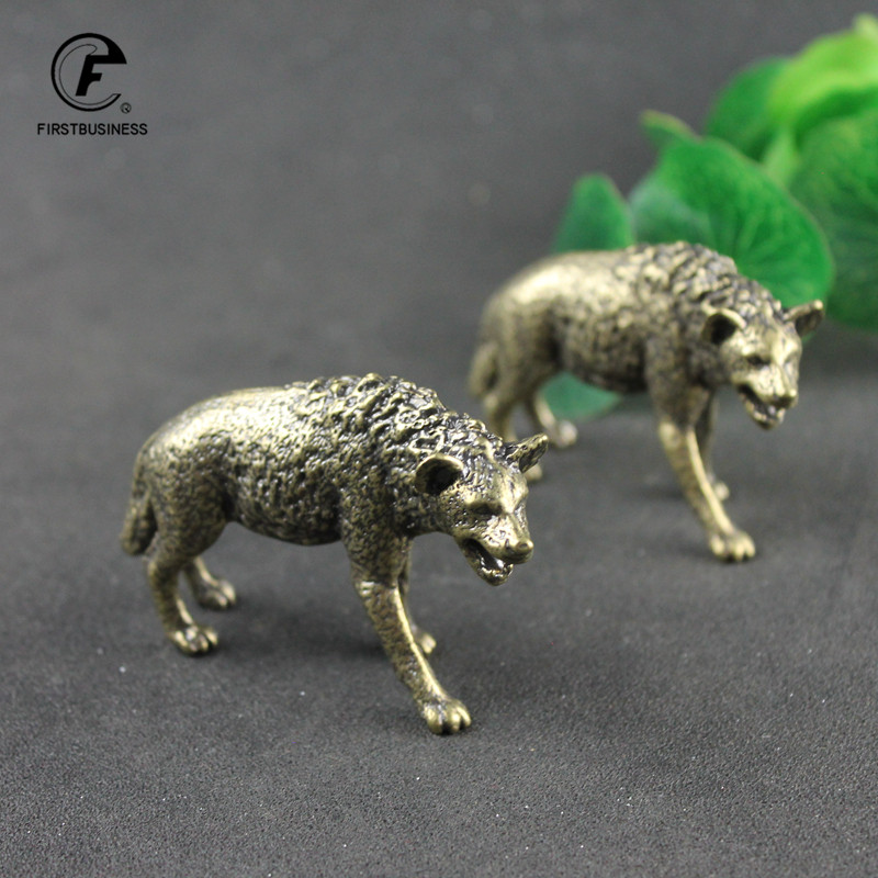 Solid Brass Hyena Figurine Min - Vintage Collectible Ornaments recension och pris