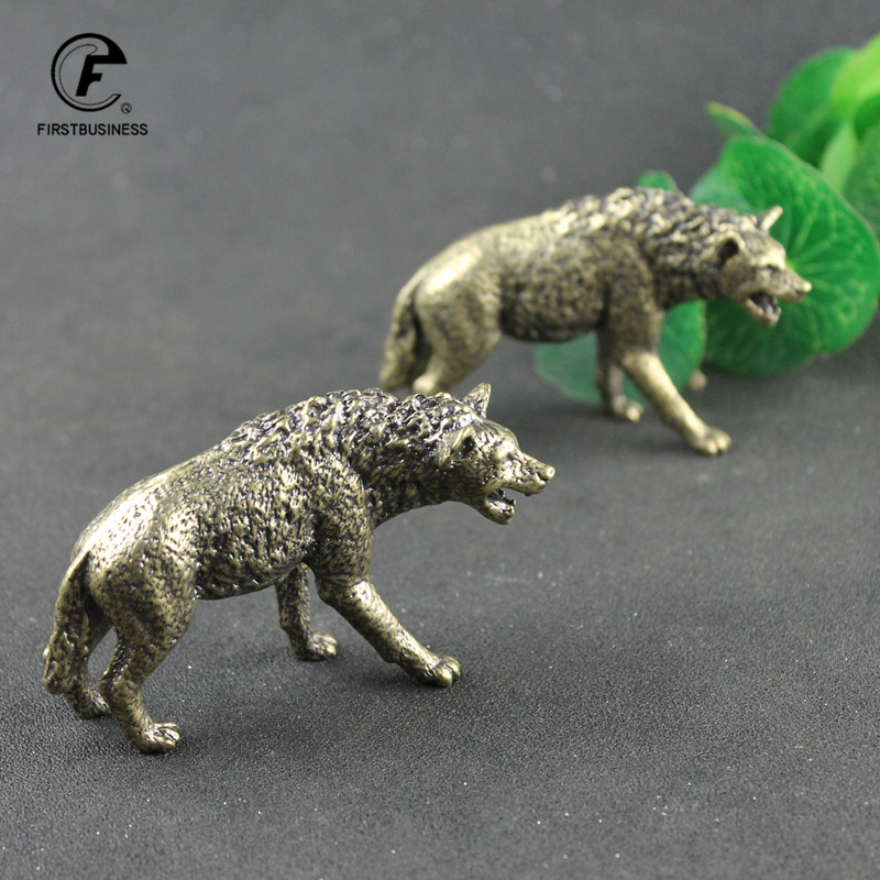 Solid Brass Hyena Figurine Min - Vintage Collectible Ornaments recension och pris