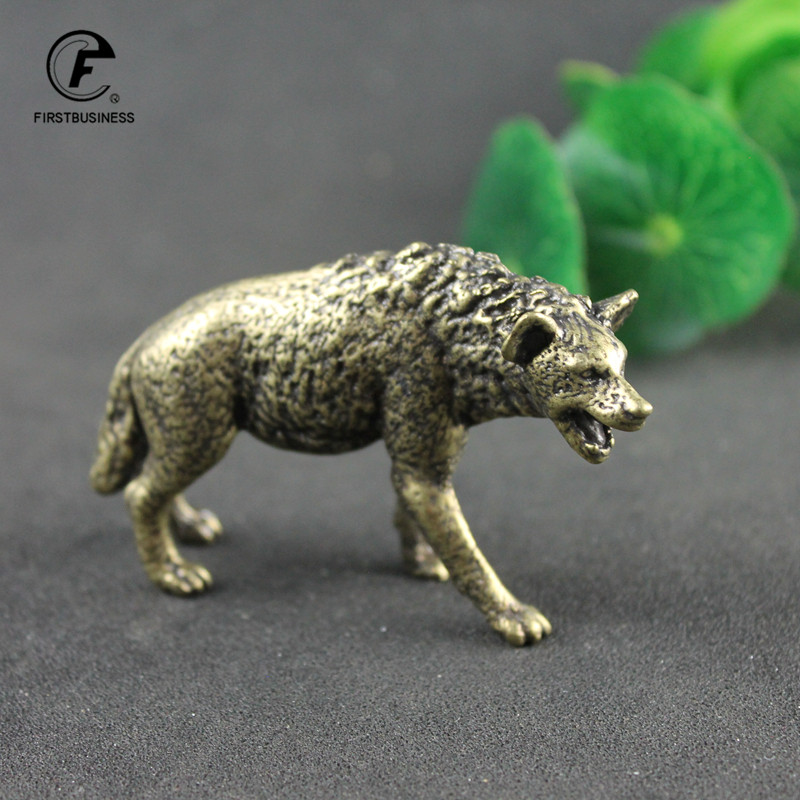 Solid Brass Hyena Figurine Min - Vintage Collectible Ornaments recension och pris