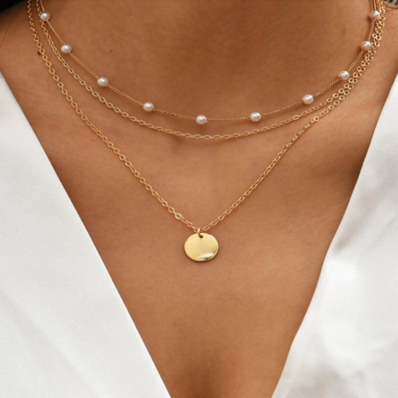 Vintage Necklace Gold Color Ch - Vintage Collectible Coins recension och pris