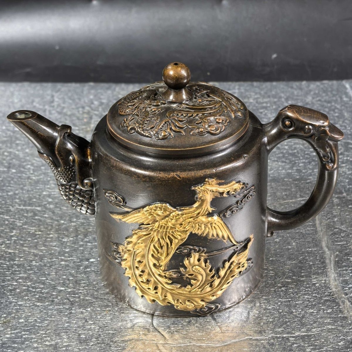 Vintage Gilt Brass Dragon & Ph - Collectible Vintage Wine recension och pris