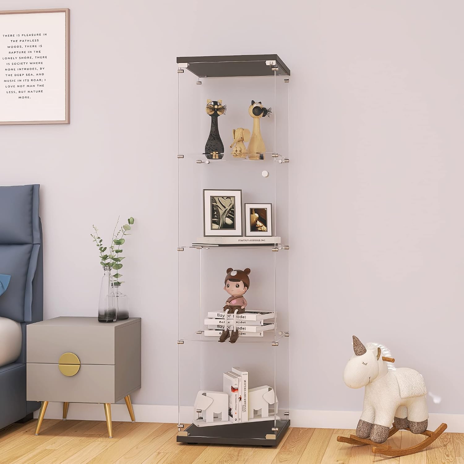 Glass Display Cabinet With Loc - Collectible Collection recension och pris