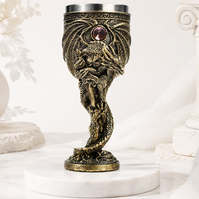 Vintage Dragon Goblet Stainles - Collectible Vintage Wine recension och pris