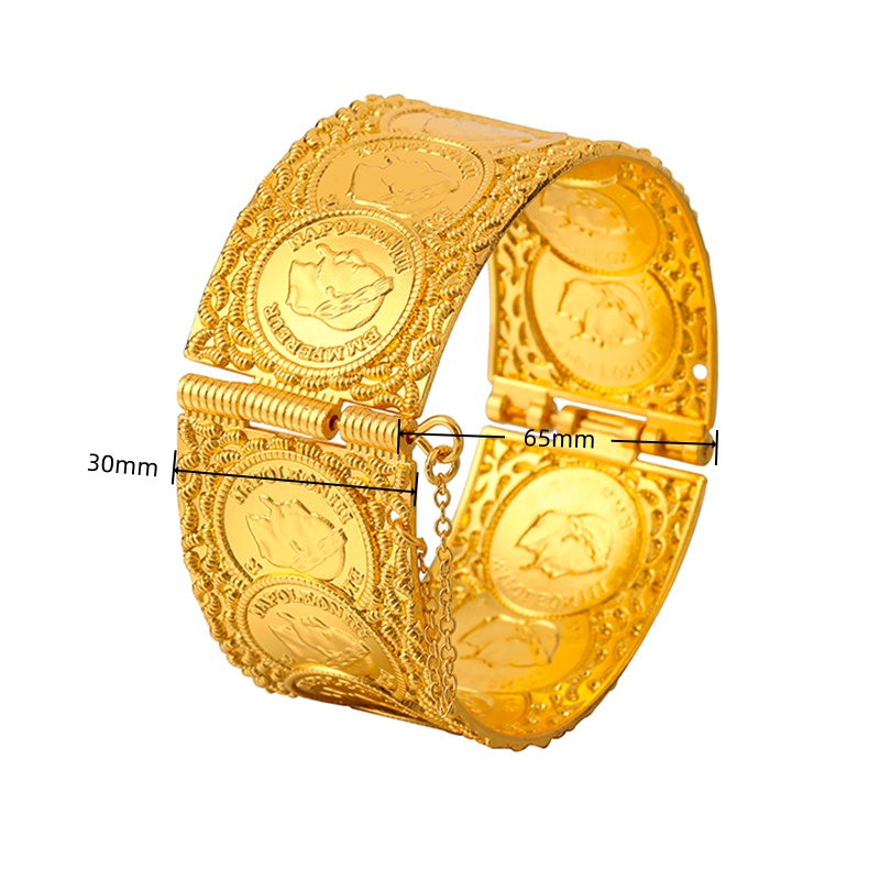 Vintage Coin Pattern Cuff Brac - Vintage Collectible Coins recension och pris