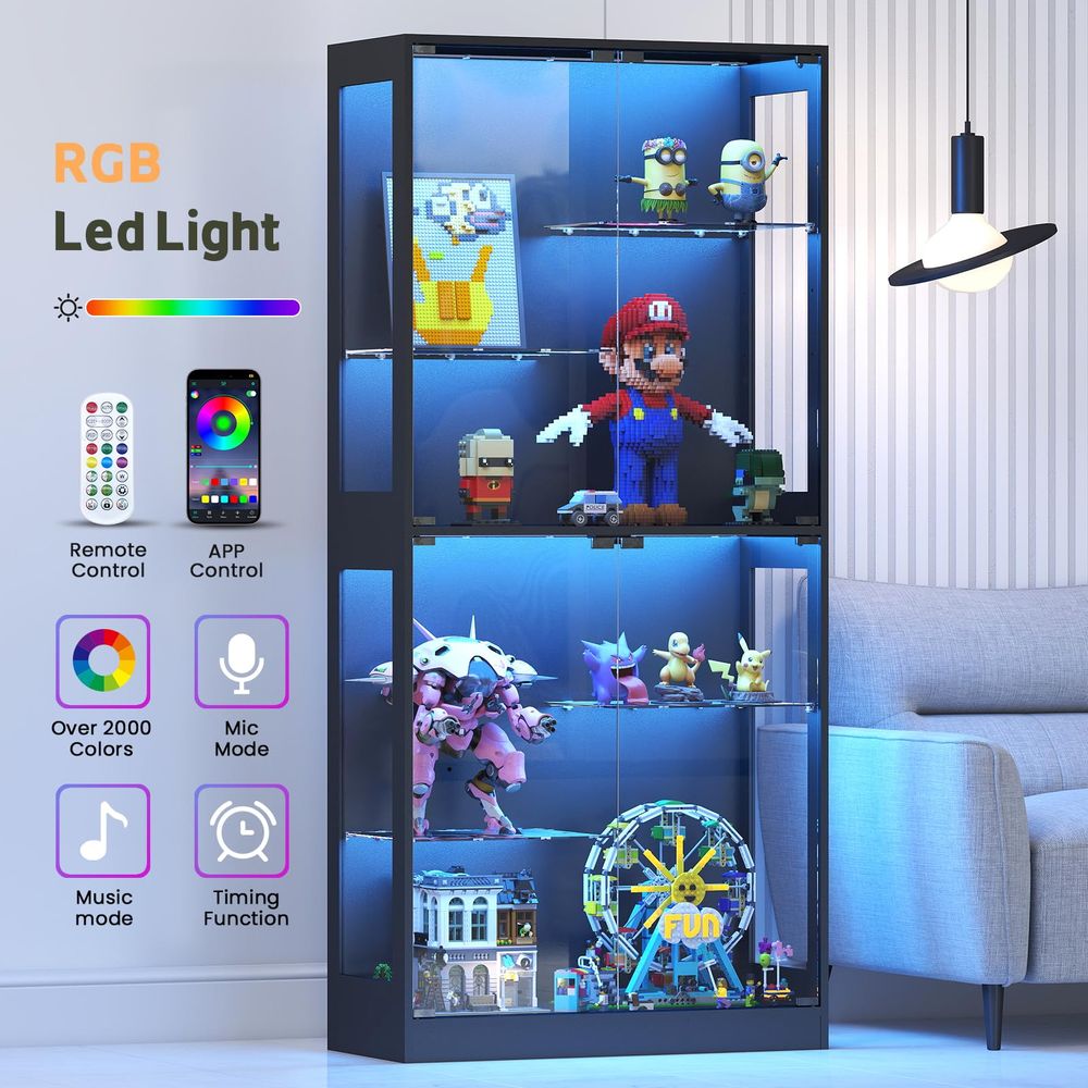 Display Cabinet with Glass Doo - Collectible Collection recension och pris