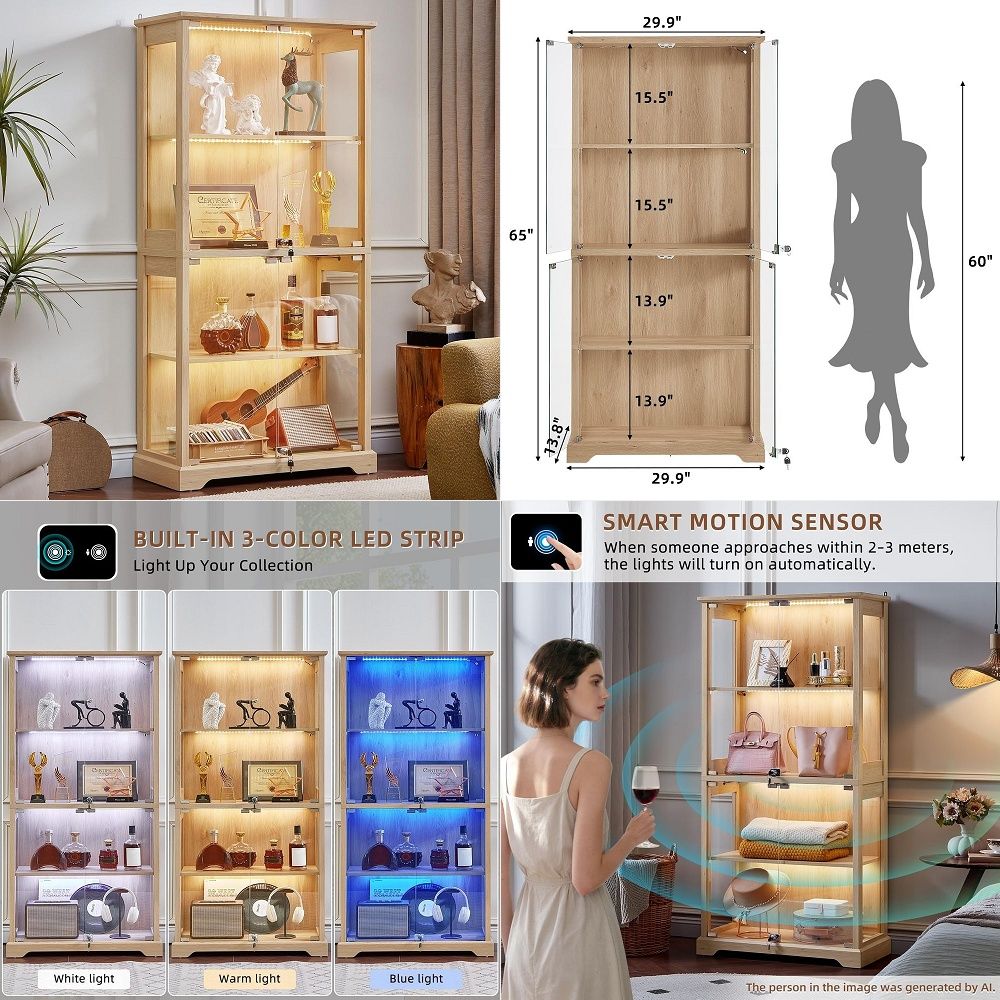 Farmhouse Glass Display Cabine - Collectible Collection recension och pris