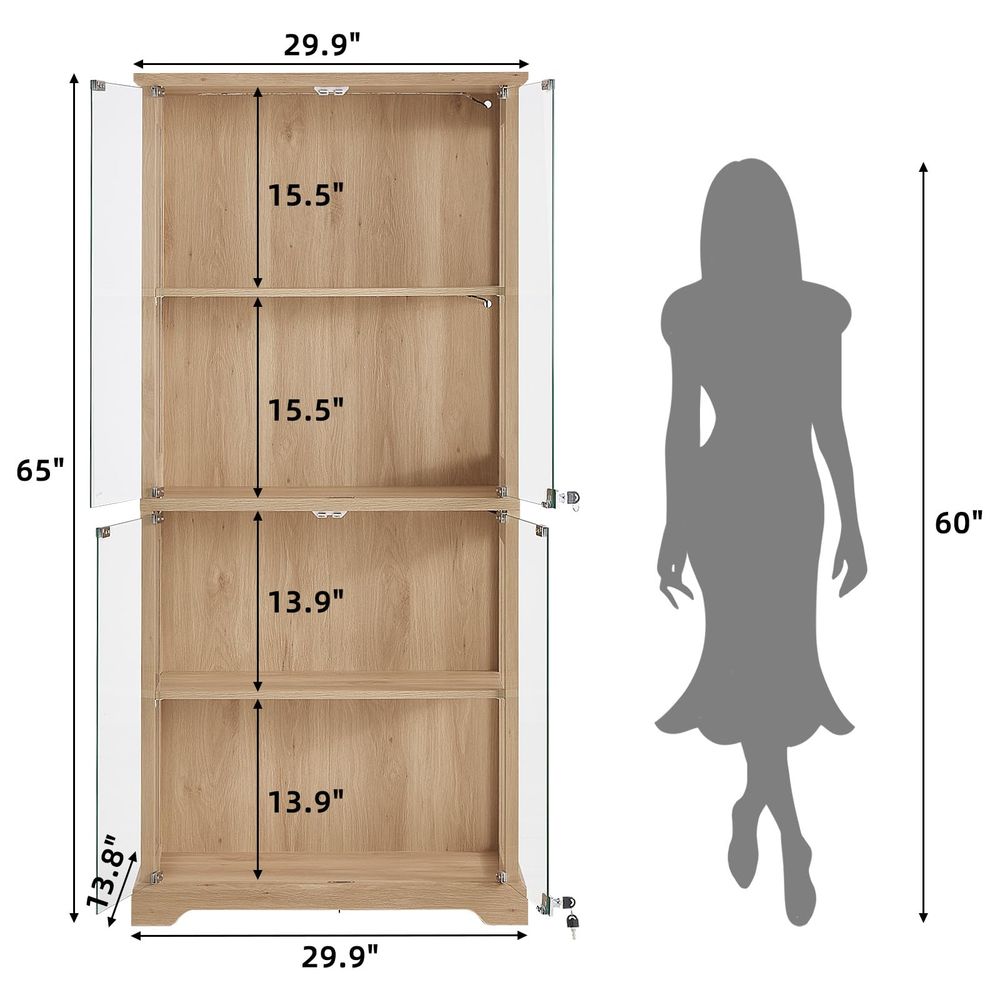 Farmhouse Glass Display Cabine - Collectible Collection recension och pris
