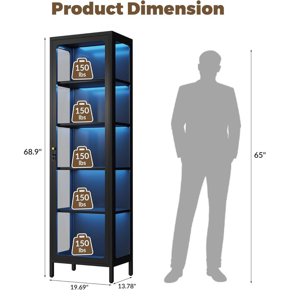 69 Glass Display Cabinet with  - Collectible Collection recension och pris