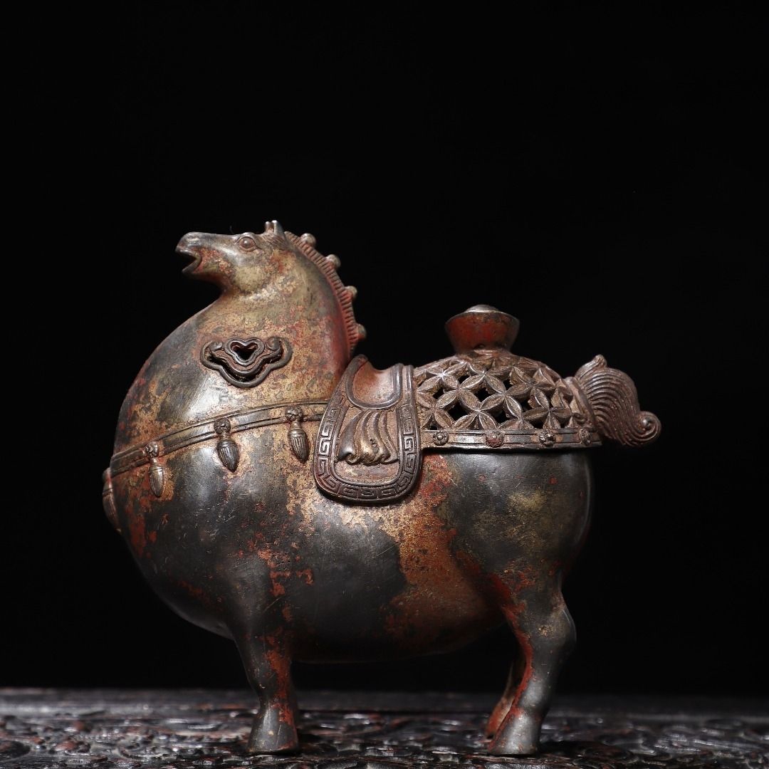 Antique Tang Fat Horse Incense - Vintage Collectible Ornaments recension och pris