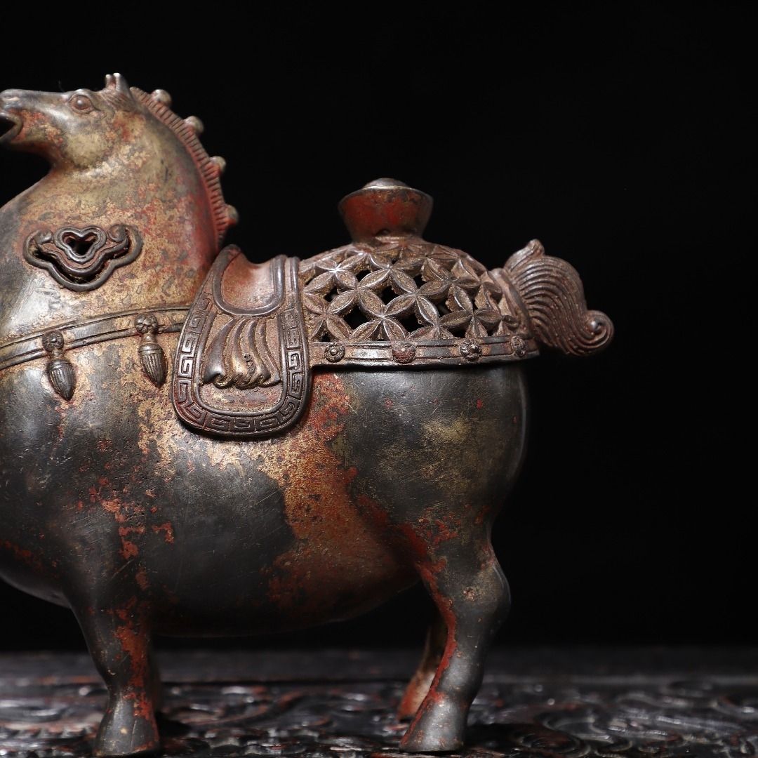 Antique Tang Fat Horse Incense - Vintage Collectible Ornaments recension och pris